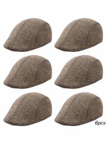 D EXCEED 1/3/6 PCS Newsboy Cap For Men | Vintage Outdoor Driving Hat For Camping, Golf, Travel, Working - Multicolor - View 22