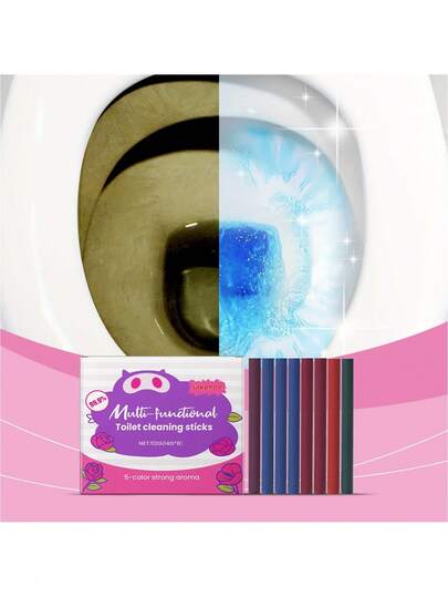 jakehoe Multi-Functional Toilet Cleaning Stick - Removes Odors, Stains And Descales, Keeps Toilet Clean And Fresh. Specially Designed For Quick And Effective Removal Of Stubborn Dirt.