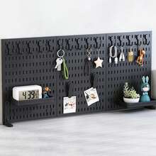 KUKUAN ペグボード デスクパネル 卓上有孔ボード クランプ式 小物収納棚 有孔ボード 小物雑品収納ラック 飾り物整理棚 書類整理 大容量 - マルチカラー - チェックする 8