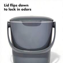 OXO Good Grips Contenedor de compostaje fácil de Limpiar carbón 0.75 GAL - Carbónvegetal - Ver 5