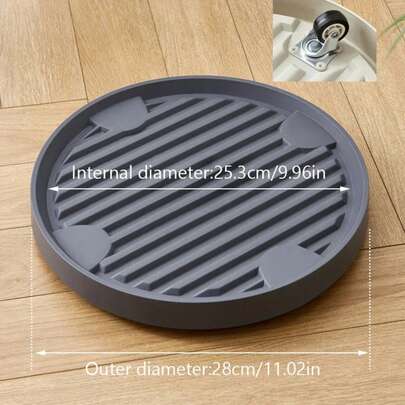 Bandeja para maceta con ruedas, bandeja redonda de plástico, soporte para maceta de flores y árboles de alta resistencia, bandejasóvilesíbles con rodillos WNGS