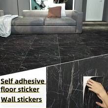 15pcs/30pcs Marble Matte Self-Adhesive Vinyl Flooring & Wall Stickers, Thick, Wear-Resistant, Easy Installation DIY Home Decor For Living Room, Kitchen, Bedroom, Office, Bathroom - Multicolor - View 6