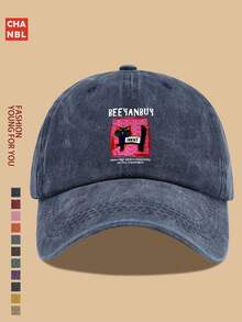 1 件“BEYANBUY 猫咪图案”印花棒球帽，时尚黑色爸爸卡车司机帽，透气舒适，纯色简约复古软冠帽檐爸爸帽，可调节尺寸男女通用，适合年轻情侣滑板，适合户外骑行、运动、徒步旅行、钓鱼、散步、度假、单身派对，是送给爸爸和妈妈的理想礼物，节日 - A - 查看 20