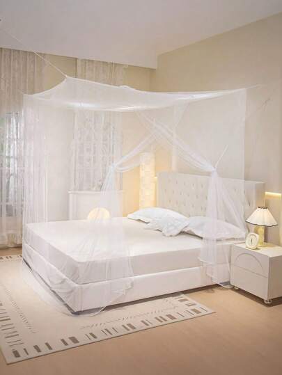 4 Sizes 90cm/120cm/150cm/180cm Width Ultra-Thick Mosquito Net, Suitable For Multiple Bed Types (150cm Height, 190cm Length), Student Dormitory, Worksite, Anti-Mosquito Top Canopy, Fits 1.8m Bed