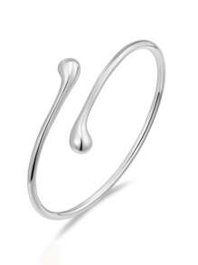 1 Piece Of European And American Design Open Armchain Fashionable Arm Ring Liquid Wind Element Ring Water Droplet Metal Arm Bracelet Suitable For Women To Wear On Daily Outings And Vacations (Do Not Break When Wearing It)