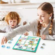 Juego de ajedrez y memoria 2 en 1 XO Well, juego de puzzle de ajedrez batallas entre 2 jugadores, juguete de madera para entrenar la interacción entre padres e hijos, ejercitar el pensamiento lógico