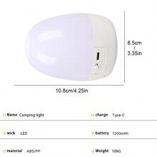 1 pezzo Luce notturna a forma di guscio d'uovo con LED, lunga durata della batteria, luce a battito per protezione degli occhi, adatta per l'allattamento notturno del bambino, lampada da tavolo, lampada da comodino per camera da letto