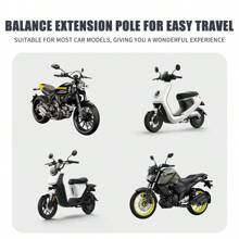 1pc Motorcycle Rearview Mirror Extension Bracket Aluminum Alloy Retractable Balance Bar Mobile Phone Spotlight Mounting Bracket For Scooter Motorcycle Dirt Bike