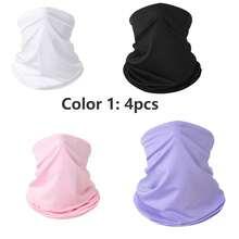 Set de 4 piezas de cubrebocas estilo cuello de camuflaje - Mascarilla transpirable para deportes y actividades al aire libre - Protección UV para mujeres y hombres - Multicolor - Ver 7