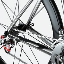 1 pieza Protector de cadena de bicicleta de silicona ENLEE, duradero y antiarañazos, con autoadhesivo, ligero y fácil de instalar, para proteger el cuadro de bicicletas de montaña y de carretera, accesorio de ciclismo al aire libre