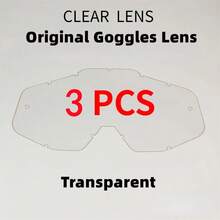 NAFEIB Motocross Glasses Motorcycle  Man Windproof Protection Skiing Cycling Racing Off-Road Goggles Tear-Off Film - 3片透明鏡片 - 查看 2