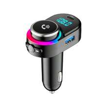 1 pieza Reproductor de MP3 para coche con cargador de teléfono | Bluetooth 5.3 | Manos libres | Transmisor FM para música y navegación | Cargador rápido para coche - Negro - Ver 12