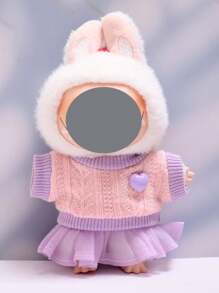 Clothes For Labubu 17cm The Monster Doll's Outfit Accessories Clothing DIY High-Quality Summer Hat Water Bottle T-Shirt And Shoes