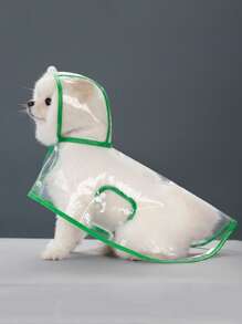 Transparent Plastic Dog Raincoat, Fashion Rain Cloak For Medium & Small Pet Dogs