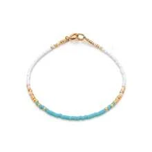Ins Style European And American Vintage Fashion Blue Purple Beads Woven Handmade Fine String Bracelet For Women/Girls