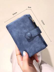 New Women Wallets PU Leather Female Short Hasp S Small Coin Card Holders Large Capacity Bag Portable Clutch With Strap For Women Wallet Purse Wallet Small Wallet
