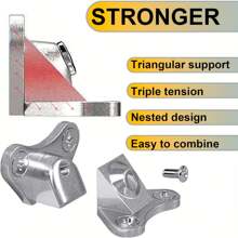 50pcs Zinc Alloy L-Shaped Bracket With Screws - Smooth Metal Furniture Connectors For Cabinets, Drawers, And Wardrobes | Durable And Corrosion-Resistant Hardware Solution