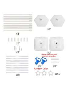 Khung vòm bóng bay 2,4m X 1,8m có chân đế cho tiệc cưới, sinh nhật, tiệc tùng và tốt nghiệp, Giáng sinh - trắng - Xem 9