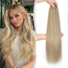 合成直发马尾接发,钩针编织合成Yaki直发全头接发 - 彩色 - 查看 26