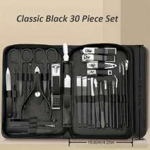 30 Piece Nail Art Set: A 30 In One Nail Clipper Set, Including A Hand And Foot Trimmer, Advanced Stainless Steel Pliers, Nail File, Scissors, Tweezers, And Exfoliating Tools, Exclusively For Home Salon Services