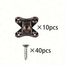 50pcs Zinc Alloy L-Shaped Bracket With Screws - Smooth Metal Furniture Connectors For Cabinets, Drawers, And Wardrobes | Durable And Corrosion-Resistant Hardware Solution