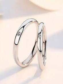 Anime Yuta Okkotsu Light Point Adjustable Silver Ring Couple - 銀 - 查看 4