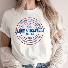 Nurse 4th Of July Svg Labor And Delry Nurse Svg Stethoscope Svg 4th Of July Labor And Delry Nurse Gift Svg July 4th Nurse Shirt Labor220G Pure Cotton T-Shirt - The Best Companion For Summer Outdoor Activities, Perfect For Picnics, Hiking, And A Great Gift For Family Andtops - White - View 1