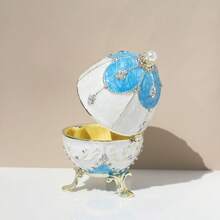 1 件俄罗斯蛋形首饰盒、复活节彩蛋装饰盒、欧式家居装饰品、化妆梳妆台装饰、珍珠俄罗斯彩蛋家居装饰配件、蛋形首饰盒 - 俄羅斯蛋 - 查看 9