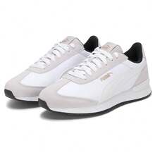 男鞋女鞋休閒鞋Puma R78 Nylon Retro 輕便舒適運動鞋低筒繫帶休閒鞋 399250 - 彪馬白-灰色-金色 - 查看 3