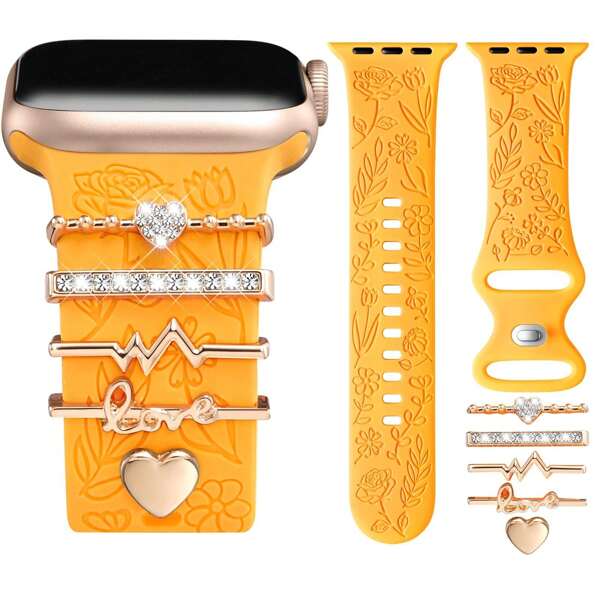 5pcs/Set Watch Band Ring Loops Watch Strap Charms Decorations Compatible With Watch Series Watchband Accessories