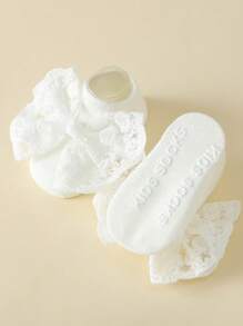 Baby Haarband mit einfarbiger Schleife, 1 Stück + Baby rutschfeste Bodenstrümpfe Kleinkind Slipsocken, 1 Paar