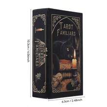 Mysterious Black Cat Tarot Card, Animal Companion - Black Cat, Candle, Ancient Book Elements, Full Of Fantasy And Magic, Beginners, Cat Lovers, Magic Performers Props, Halloween Special Card - Black - View 2