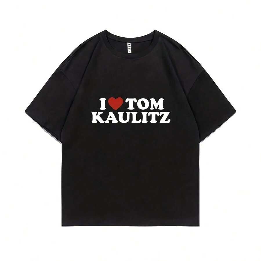 German Rock Band Tokio Hotel I Love Tom Kaulitz   Wo Vintage Punk Gothic Short Sve T-Shirts 's Pure Cotton 220G Pure Cotton T-Shirt - Send Warmth To Your Loved Ones, A Perfect Birthday Gift And Day Surprisetops For Wo, Clothes Wo,Vintage,Vintage Clothes Wo,Cotton,Summer Clothes Wo,Summer Tops Wo, Mujer, For Wo,Cute,Goth,Inawly,Red White And Blue,Camia,Ry,Ing,Graphics Woman T Shirts,Retro,Embroidered,Casual,Tops,Graphic S,Graphic S Wo,Musera,Beach,S - 黑色 - 查看 1