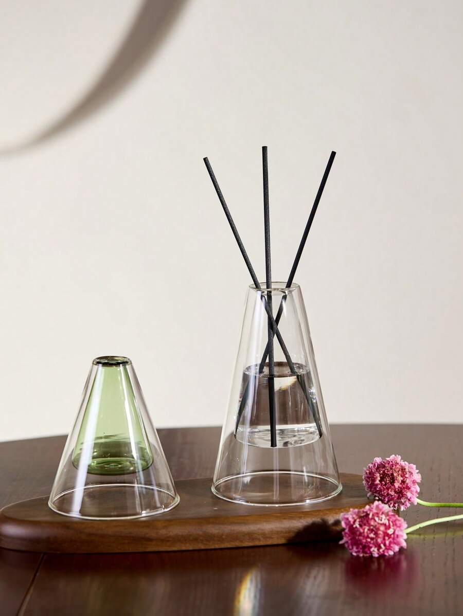 Cirelle 1 Glass Vase, Indoor Aromatherapy Diffuser, (No Diffuser Stick, Single Bottle) Diffuser, Aromatherapy Bottle Double-Layer Home Decoration, Room Decoration, Modern Wedding Decoration Hydroponic Flower Pot, Glass Container Crafts Decoration, Valentine's Day Gift, Living Room Supplies, Bedroom Supplies, High-End Hotel Supplies, B&B Decor, Birthday Gift, Housewarming Gift, Gifts For Women/Girls/Girlfriend, Special Gift