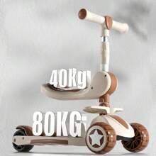 Boys And Girls Children Baby Pedal Slide Trolley Yo-Yo 3-In-1 Can Slide Can Sit With Push Push Music Light Three-Wheeled Hand Push,Back To School
