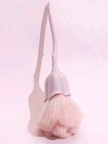 Cepillo de uñas con forma de rosa, multiusos para limpiar el polvo de las manos, rubor de maquillaje, maquillaje compacto, portátil y fácil de limpiar, adecuado para salones de uñas, uso personal, hogar y viajes