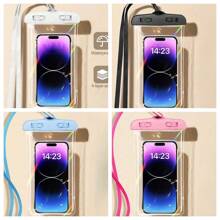 4 pezzi/2 pezzi/1 pezzo Borsa impermeabile universale IPX8, custodia impermeabile per telefono con airbag, custodia impermeabile per telefono per nuoto sott'acqua, custodia impermeabile per telefono da spiaggia, accessori per telefono cellulare, accessori per telefono cellulare, accessori per aeromobili, accessori per viaggi internazionali, accessori per il campeggio estivo, accessori high-tech, borsa per telefono cellulare da palestra