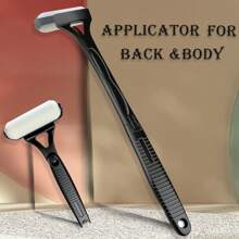1pc Folding Back Lotion Applicator, 18.31 Inch Long Handle, Sunscreen Moisturizer Body Massager Roller, Detachable Travel Friendly, 2025 New Design