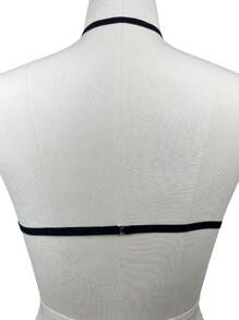 1 Piece Of Sexy Elastic Bra Decorative Strap, Sexy Lingerie Accessories, Hollow Cross Bra Decorative Strap, Halter Neck Harness Body Decorative Strap, Nightclub Party Gathering Performance Decorative Accessories.