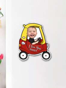 Customized Photo Refrigerator Sticker, Personalized Refrigerator Magnet, Customized Face Cartoon Sticker With Name, 3D Custom Photo Magnets, Save The Date Magnets For Kitchen Decor Souvenir, Wedding Favors - Multicolor - View 12