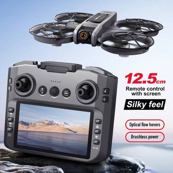 TOKQI 2025 New S156 Screen Control Drone With HD Dual Camera, 4.92inch Screen Remote Control, Quad Obstacle Avoidance, Brushless Powerful Motor, Optical Flow Hover, Perfect Gift For Halloween