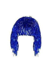 1pc Metallic Foil Wig, Colorful Tinsel Wig Hat, Disco Masquerade Wig, Funny Party Hat, Foil Tinsel Wigs Costume Cosplay Funny Shiny Hat Metallic Hair Accessories,Suitable For Costume Ball, Engagement, Prom, Shiny Party Wig, Metal Clothing, Role-Playing Props, Ideal For Birthday Party, Family Reunion, Disco Hairpiece - Multicolor - View 14