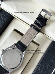 Pablo Raez 1 件男士手表时尚休闲腕表，适合男士夏季配饰，不锈钢银色 IPS 表壳，奢华黑色，柔软舒适超细纤维皮革手链，三维感钻石鳞片表盘，带日期，50 米防水，顶级全新男士石英腕表运动优雅时钟精美教师礼物，适合朋友或家人，父亲礼物，适合日常生活/工作/派对装饰，礼服手表，毕业婚礼礼物 - 黑色 - 查看 12