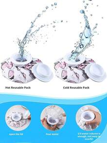 1 buc. pungă cu gheață și pungă caldă reutilizabile, potrivită pentru adulți, poate fi folosită pentru frig și cald, pentru leziuni, ameliorarea durerii, măsele de minte, alăptare, oboseală oculară