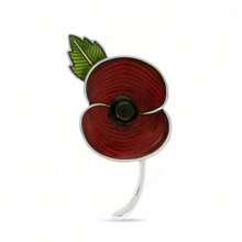 Auf dass wir nicht vergessen Rote Emaille Blumen Mohn Brosche Rucksack für Schule Büro Accessoires Hemden Jacken Schmuck Weihnachten Halloween Kleidung Anstecker Lustig Süß Lehrer Geschenke