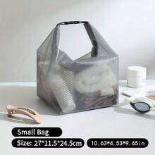 High Quality Large Capacity Unisex Toiletry Bag, Waterproof PVC Wet & Dry Separation Drawstring Pouch With Wrist Strap, Lightweight Minimalist Design Suitable For Outdoor, Swimming, Gym, Travel - Multicolor - View 10