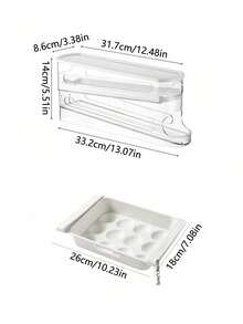 Egg Storage Box For Side Of Refrigerator - Space-Saving Rolling Storage Container, Durable Plastic, Battery-Free Design, Stackable Kitchen Accessory, Holds Up To 12 Eggs - Egg Carton - View 4