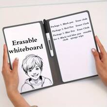 1pc Reusable Small Whiteboard Set, 4 Colors Available (Grey, Dark Blue, Brown, Beige), Includes Whiteboard Marker, Eraser Cloth, Sponge Eraser, Versatile For Office, Home, School Use - Memo Board, Drawing, Doodle, Learning,School Supplies,Back To School