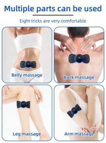Physischer drahtloser TENS EMS Massagegerät, elektrischer smarter Fitness Körper Silikon Nacken Rücken Ganzkörper Massage Patch Muskel Stimulator - Muttertagsgeschenke, Valentinstaggeschenke für den Freund, Valentinstag Geschenke, rosa süß St. Patrick's Day 120mAh