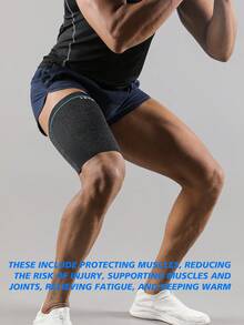 VBOSI 1 pièce Manchon de cuisse de compression tricoté 3D - Support sportif respirant, convient pour la course, la fitness et l'utilisation quotidienne, accessoire de fitness unisexe - Multicolore - Voir 4